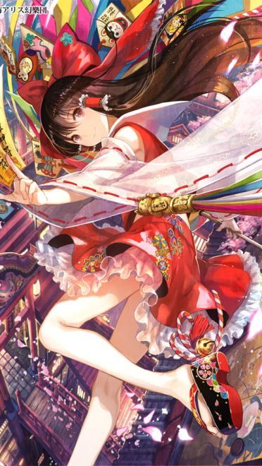 东方Project 永远の巫女博丽灵梦 动漫手机壁纸下载