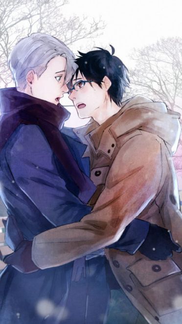 冰上的尤里CP 维克多和尤里 手机壁纸下载(1)