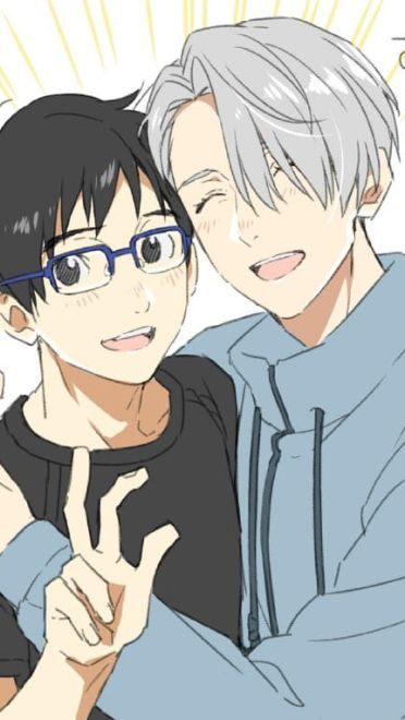 冰上的尤里CP 维克多和尤里 手机壁纸下载(1)