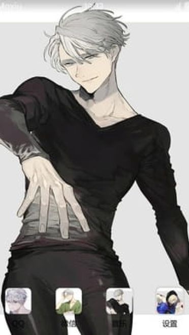 冰上的尤里 黑衣维克托 安卓手机主题下载