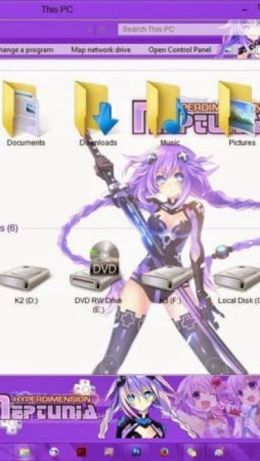 紫色之心 超次元海王星 win8主题