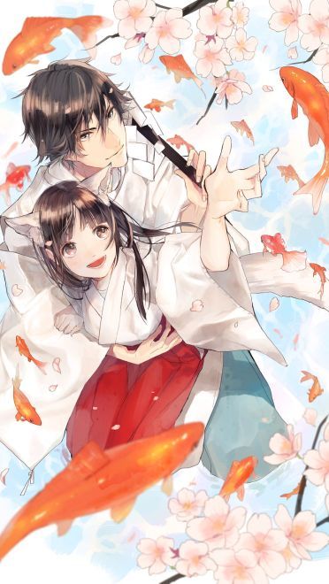 转发有好运哟~锦鲤动漫手机壁纸下载(1)