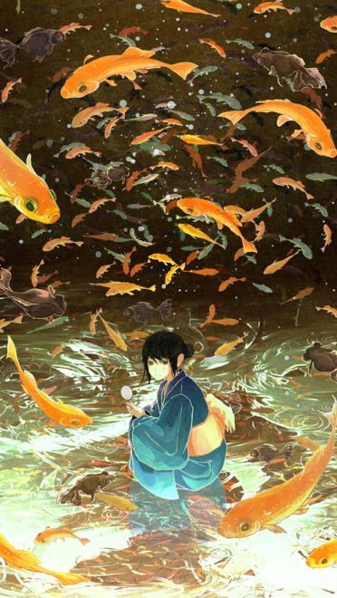 转发有好运哟~锦鲤动漫手机壁纸下载(1)