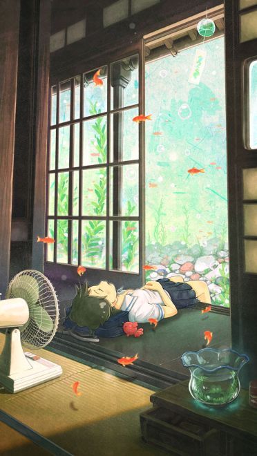 转发有好运哟~锦鲤动漫手机壁纸下载(1)