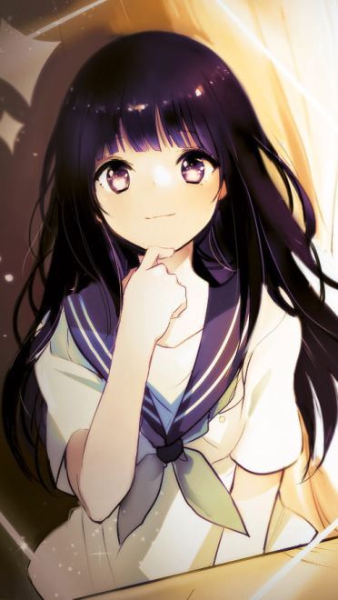 冰菓 折木奉太郎&千反田爱瑠 玫瑰色的动漫手机壁纸(1)