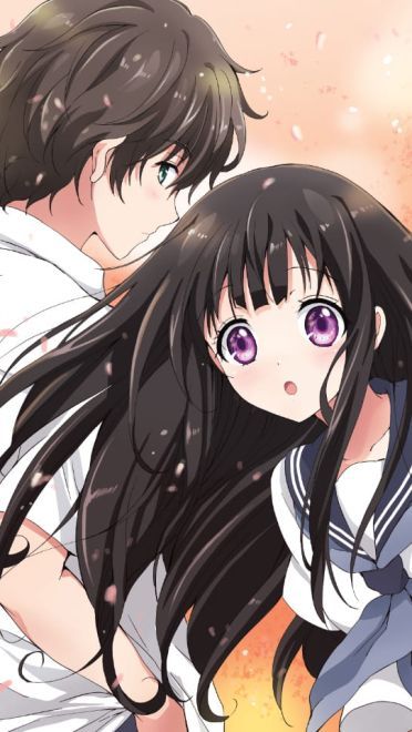 冰菓 折木奉太郎&千反田爱瑠 玫瑰色的动漫手机壁纸(1)