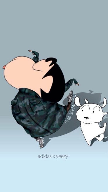 贱萌的小新变成土豪之后可爱壁纸