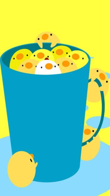 小黄鸡咯咯哒 萌系小黄鸡手机壁纸