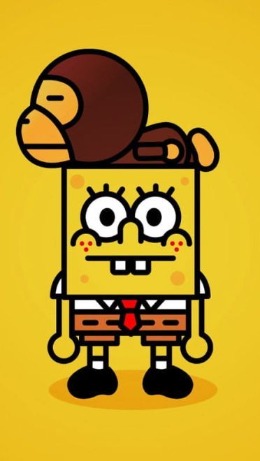 熟悉的黄色身影 海绵宝宝系列手机壁纸