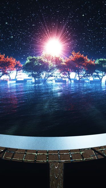 漫天繁星的天空 风景系列插画壁纸