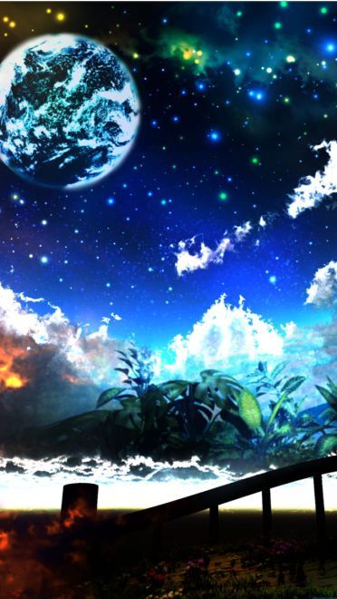 漫天繁星的天空 风景系列插画壁纸