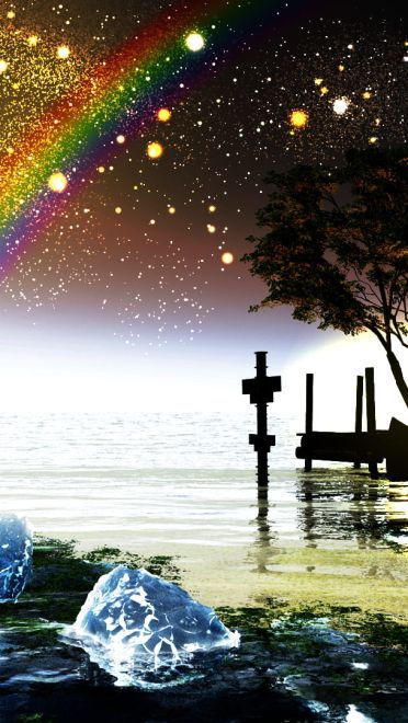 漫天繁星的天空 风景系列插画壁纸