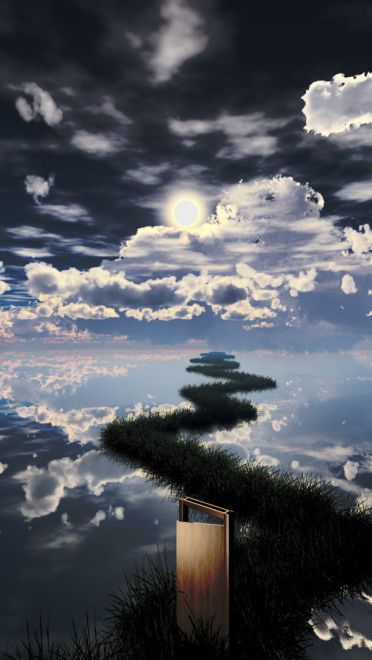 漫天繁星的天空 风景系列插画壁纸