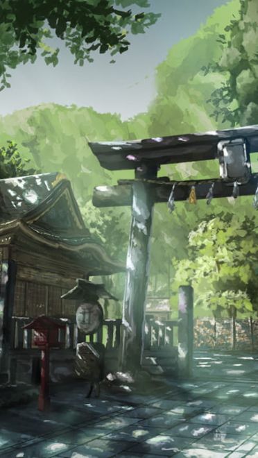 恬静的乡村与繁华的都市 街道场景插画壁纸