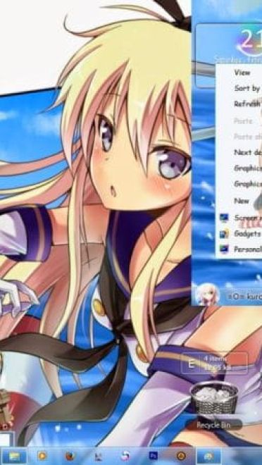 【win7】舰队Collection岛风电脑主题下载