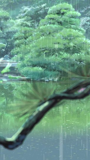 新海诚巨作《言叶之庭》绿色护眼电脑桌面壁纸第一辑