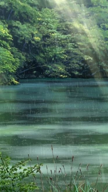 新海诚巨作《言叶之庭》绿色护眼电脑桌面壁纸第三辑