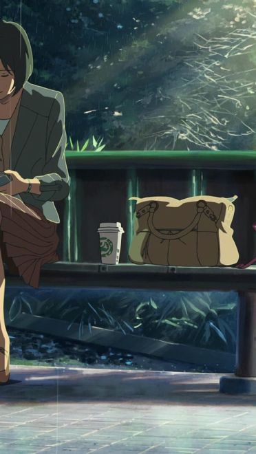 新海诚巨作《言叶之庭》绿色护眼电脑桌面壁纸第三辑