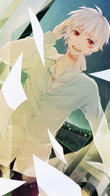 银白色男神 银发少年手机壁纸