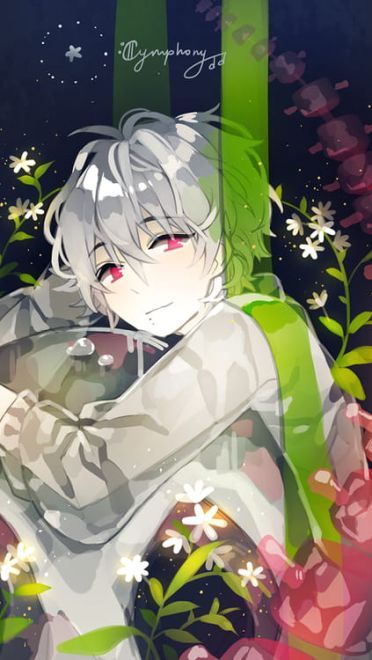 银白色男神 银发少年手机壁纸