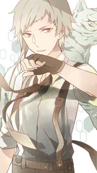 银白色男神 银发少年手机壁纸