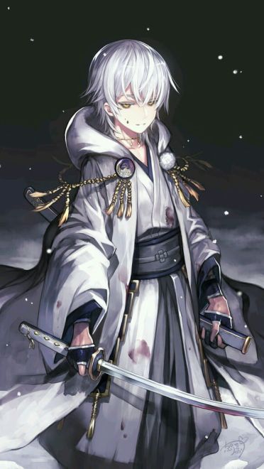 银白色男神 银发少年手机壁纸