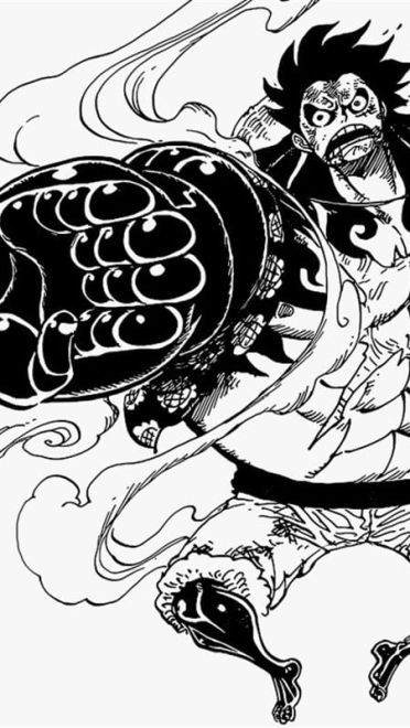 海贼王 黑白漫画风格高清电脑壁纸