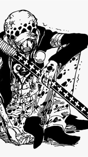 海贼王 黑白漫画风格高清电脑壁纸