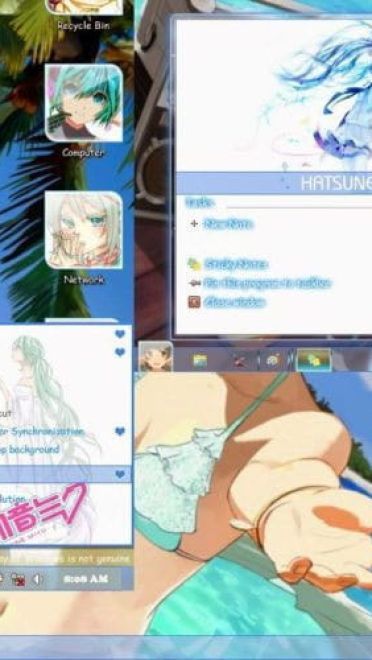 初音未来 Miku v8 win7电脑主题下载