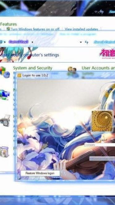 初音未来 Miku v8 win7电脑主题下载