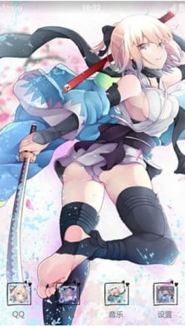 Fate系列 樱saber 冲田总司 安卓手机主题下载