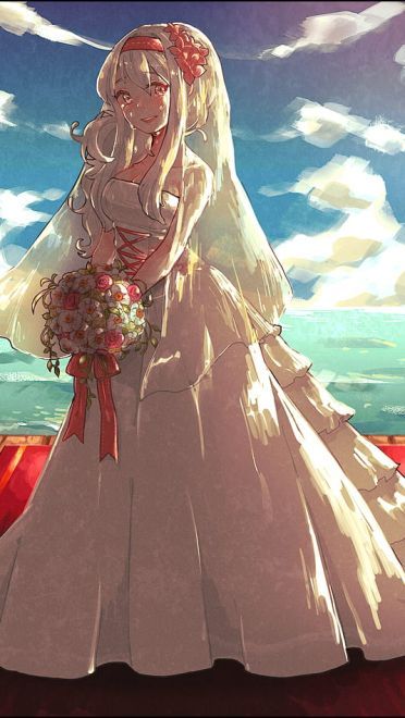 穿着婚纱的女孩 手机壁纸美图