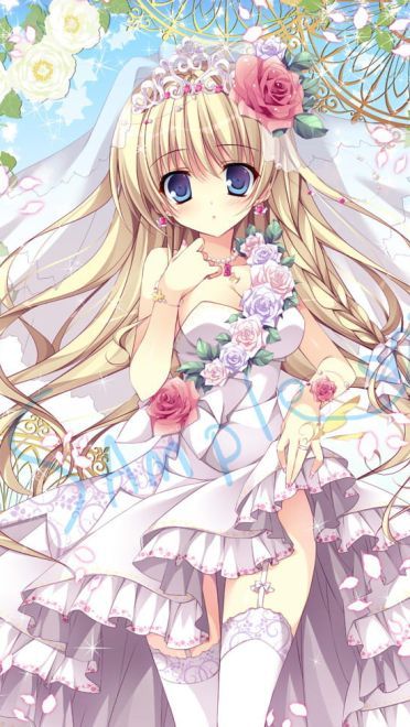 穿着婚纱的女孩 手机壁纸美图