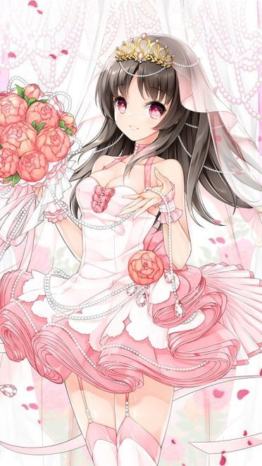 穿着婚纱的女孩 手机壁纸美图