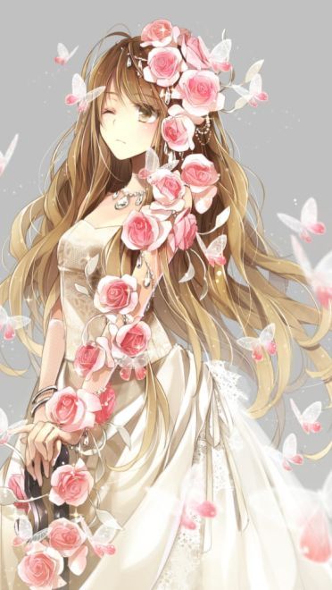 穿着婚纱的女孩 手机壁纸美图