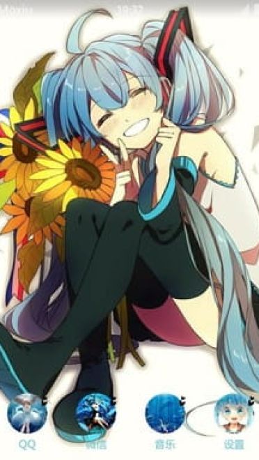 萌萌哒初音未来安卓手机主题下载