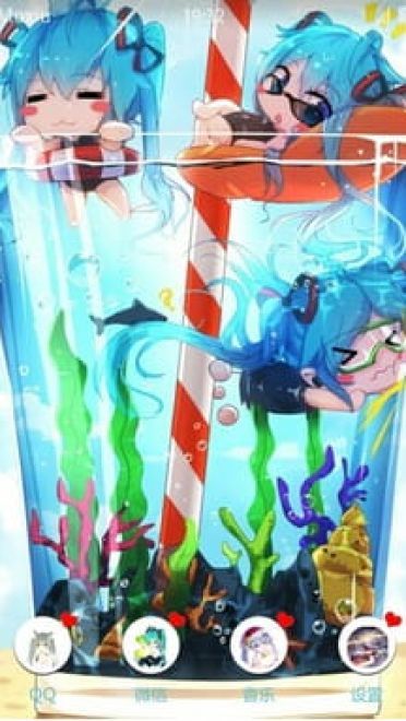 夏日凉悠悠 初音未来 安卓手机主题下载