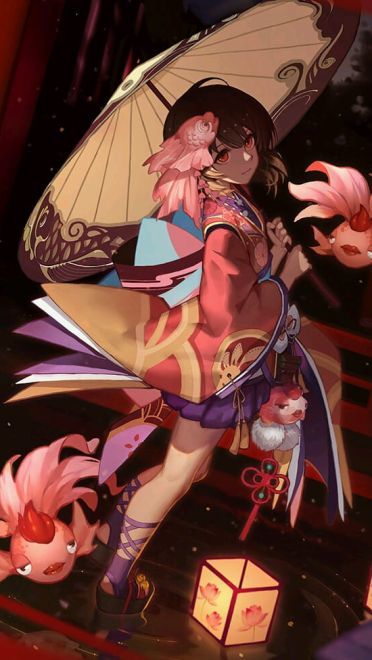 大触觉醒 阴阳师同人手机壁纸插画(1)