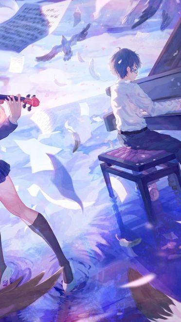 青春励志物语《四月是你的谎言》电脑壁纸下载（一）(1)