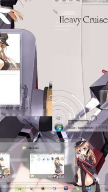 win7主题 舰队收藏 欧根亲王电脑主题下载