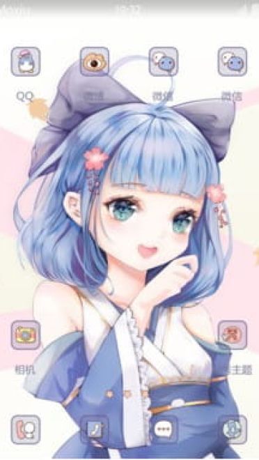 萌萌哒小萝莉莹草 安卓手机主题下载