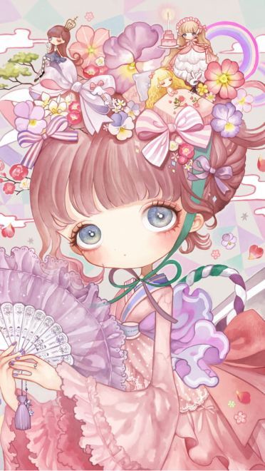 萝莉时间到 萌萝莉插画手机壁纸(1)