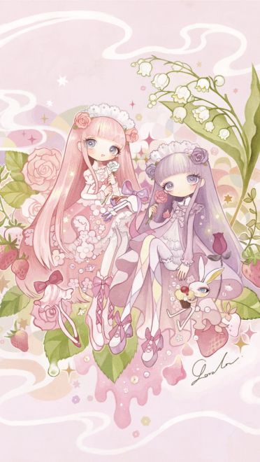 萝莉时间到 萌萝莉插画手机壁纸(1)