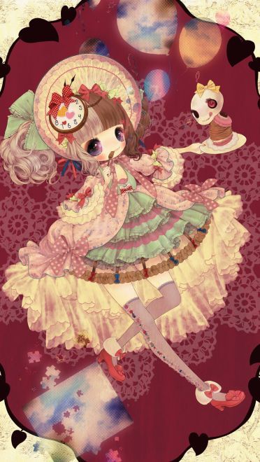 萝莉时间到 萌萝莉插画手机壁纸(1)