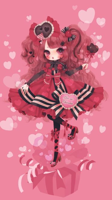 萝莉时间到 萌萝莉插画手机壁纸(1)