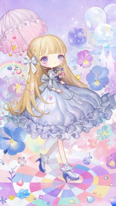 萝莉时间到 萌萝莉插画手机壁纸(1)