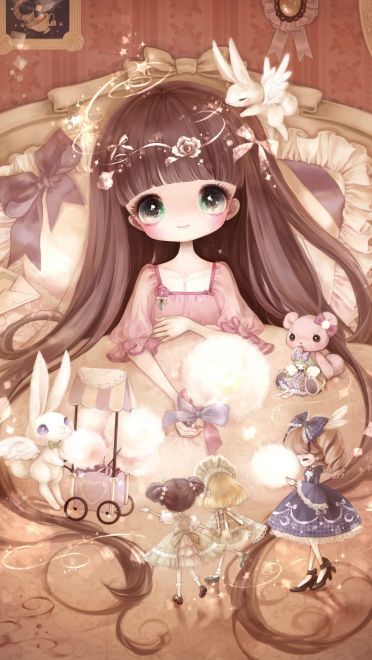 萝莉时间到 萌萝莉插画手机壁纸(1)