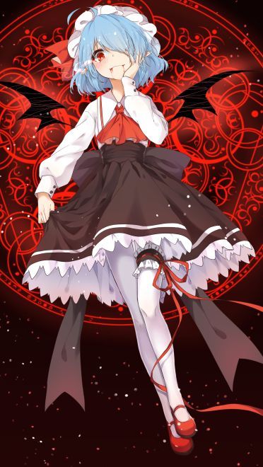 永远鲜红的幼月 蕾米莉亚·斯卡雷特手机壁纸(1)