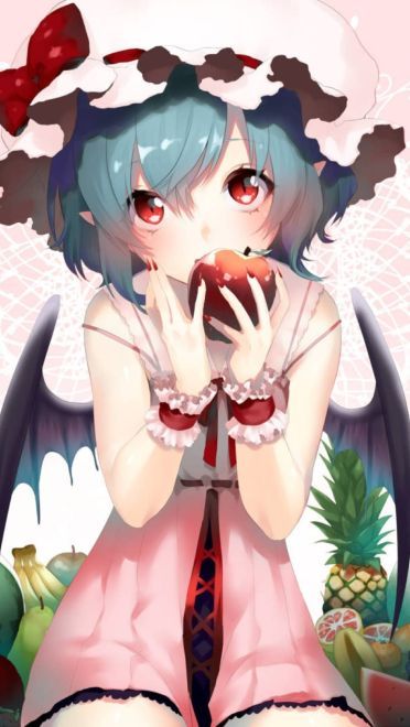 永远鲜红的幼月 蕾米莉亚·斯卡雷特手机壁纸(1)