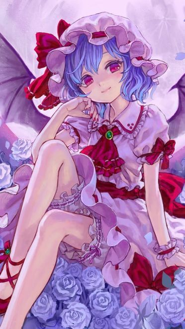 永远鲜红的幼月 蕾米莉亚·斯卡雷特手机壁纸(1)